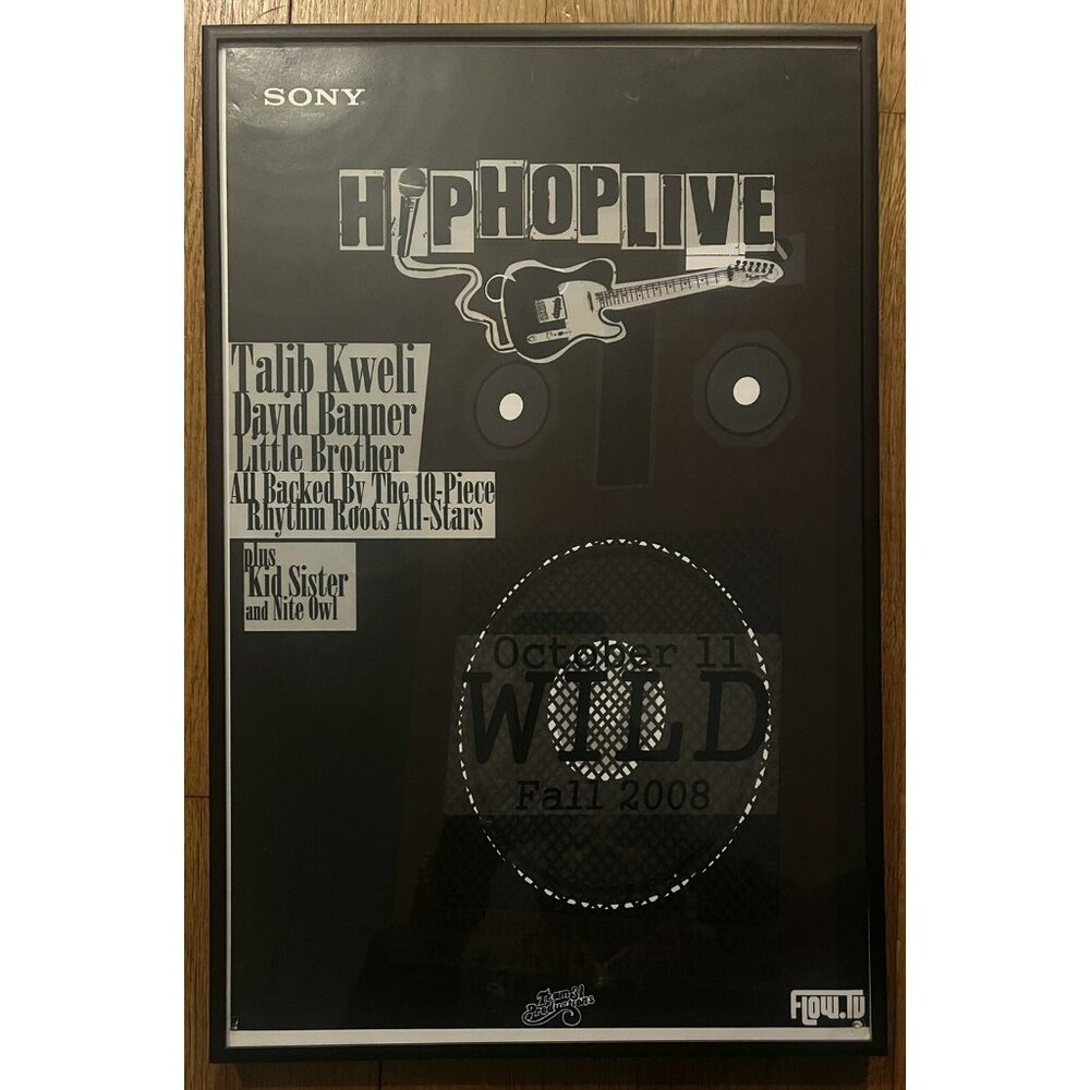 Retro 2008 David Banner Talib Kweli Concert Poster Rap Music HIP HOP MEMORABILIA